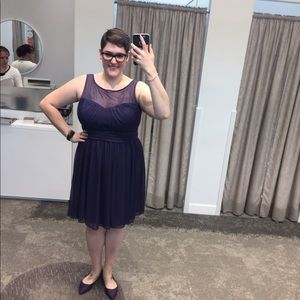 David’s Bridal Mesh Dress w/ Sweetheart Neckline